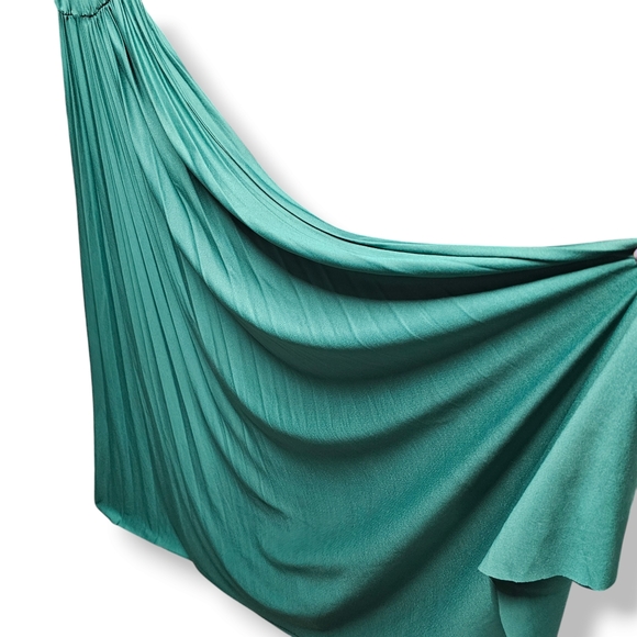 NEW ASOS Floor Length Halter Style Emerald Green Maxi Dress size 4 Tall - Picture 4 of 9